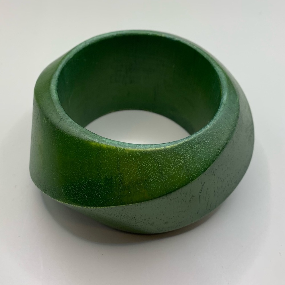Wood twist bangle - possibly Monies